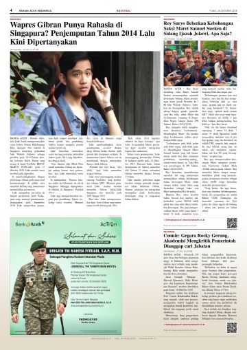 Halaman 4 Harian Aceh Indonesia edisi Rabu, 28 Oktober 2026