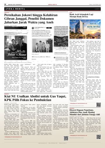 Halaman 20 Harian Aceh Indonesia edisi Rabu, 28 Oktober 2026