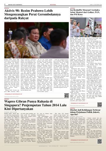 Halaman 3 Harian Aceh Indonesia edisi Kamis, 29 Oktober 2026