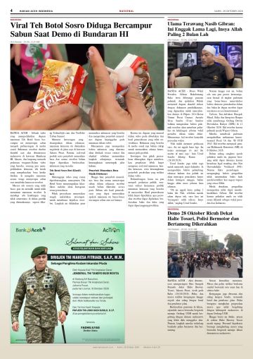 Halaman 4 Harian Aceh Indonesia edisi Kamis, 29 Oktober 2026