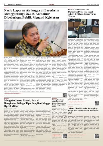 Halaman 9 Harian Aceh Indonesia edisi Kamis, 29 Oktober 2026