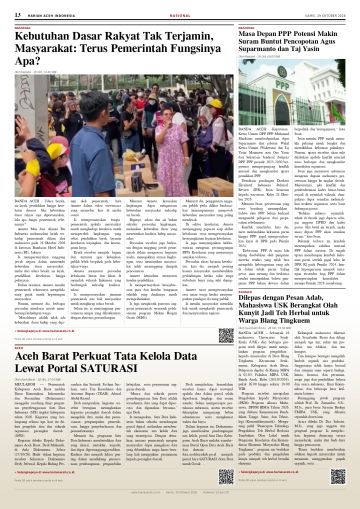 Halaman 13 Harian Aceh Indonesia edisi Kamis, 29 Oktober 2026