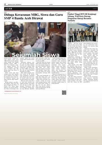 Halaman 19 Harian Aceh Indonesia edisi Kamis, 29 Oktober 2026