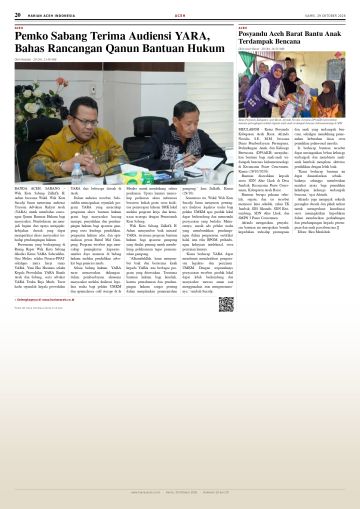 Halaman 20 Harian Aceh Indonesia edisi Kamis, 29 Oktober 2026