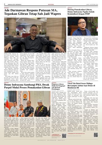 Halaman 5 Harian Aceh Indonesia edisi Jumat, 30 Oktober 2026