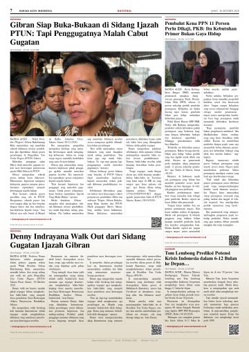Halaman 7 Harian Aceh Indonesia edisi Jumat, 30 Oktober 2026