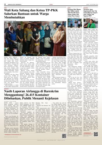 Halaman 11 Harian Aceh Indonesia edisi Jumat, 30 Oktober 2026
