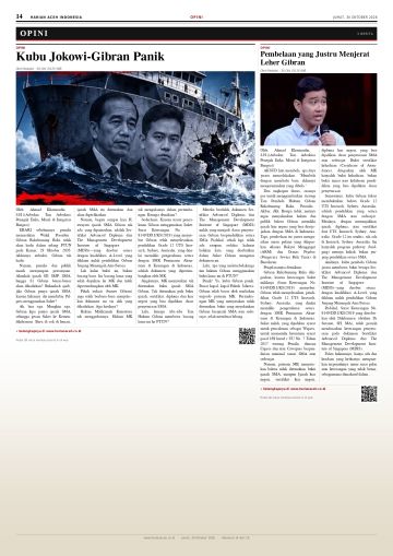 Halaman 14 Harian Aceh Indonesia edisi Jumat, 30 Oktober 2026
