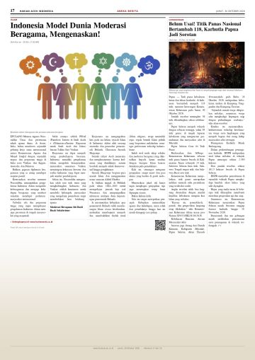 Halaman 17 Harian Aceh Indonesia edisi Jumat, 30 Oktober 2026