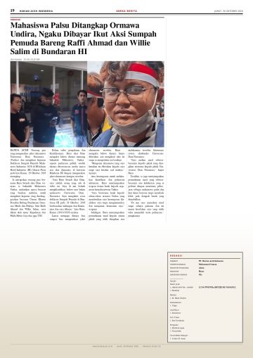 Halaman 19 Harian Aceh Indonesia edisi Jumat, 30 Oktober 2026