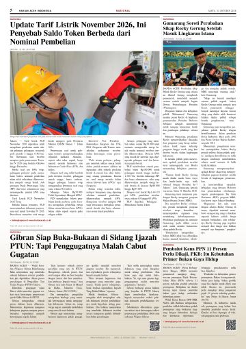 Halaman 5 Harian Aceh Indonesia edisi Sabtu, 31 Oktober 2026