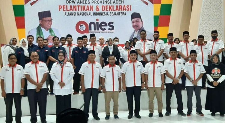 Deklarasi Relawan Anies dan Manies di Aceh untuk dukung Anies Baswedan jadi Presiden di Pilpres 2024, Kamis (21/4/2022). FOTO/Dok. Relawan ANIES