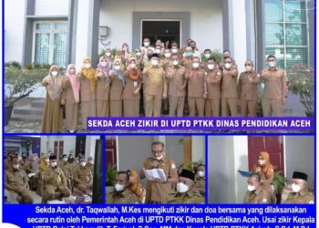 Sekda Aceh Zikir di UPTD PTKK Dinas Pendidikan Aceh