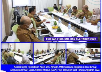 Kegiatan yang dilangsungkan pada salah satu hotel di Banda Aceh ini bekerjasama dengan Inspektorat dan Pokja BPBJ Setda Aceh. Senin, 14 Maret 2022. FOTO/Dok. Disdik Aceh
