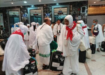 Jemaah Haji asal Aceh saat berada di Madinah untuk melakukan Arba'in. FOTO/Net