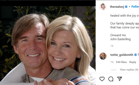 Ungkapan Cinta Suami Mendiang Olivia Newton-John: Cinta Kita Melampaui Pemahaman Kita