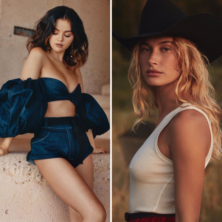 Selena Gomez dan Hailey Bieber. (Istimewa)