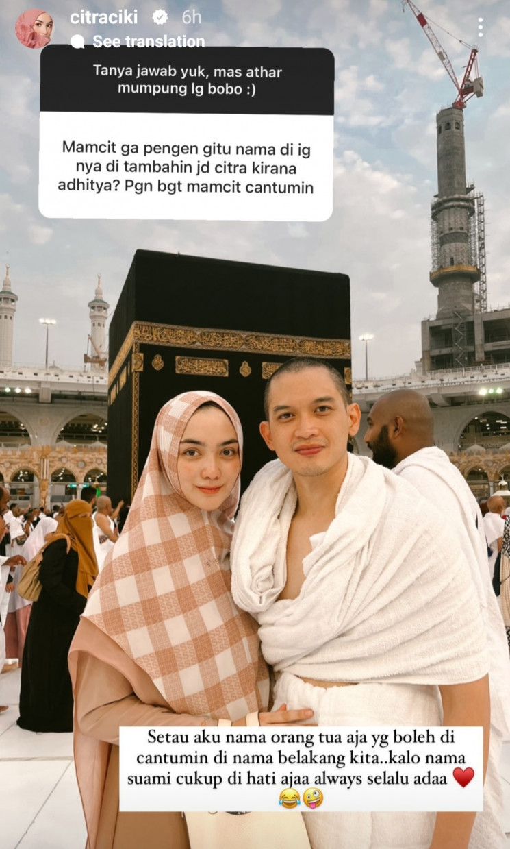 Postingan Citra Kirana. (Instagram)