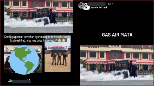 Colek Najwa Shihab, Oknum Polisi Pamer Kebal Gas Air Mata, Malah Dirujak Netizen