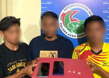 Tiga Pria Ditangkap Polisi saat Transaksi Sabu di Simpang Kanan Aceh Singkil