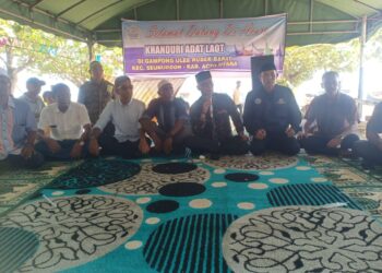 Anggota Komisi IV DPR RI, Ir H TA.Khalid MM menghadiri Tradisi Kenduri Laot Masyarakat Nelayan Pesisir di Gelar Kecamatan Seunuddon, Kabupaten Aceh Utara, Rabu (26/7/2023). FOTO/Net