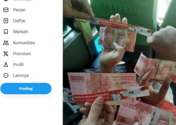 Heboh! Pendukung Prabowo-Gibran Pamer Uang Pecahan Rp 100 Ribu dengan Gelang Khusus PSI