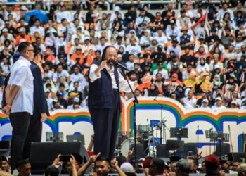 Massa Pendukung Membeludak di Jakarta International Stadium (JIS). FOTO/Net. Ⓒ Hak cipta foto di atas dikembalikan sesungguhnya kepada pemilik foto