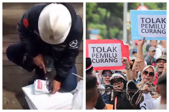 Foto kolase kecurangan pemilu 2024 di Indonesia. FOTO/Kolase. Ⓒ Hak cipta foto di atas dikembalikan sesungguhnya kepada pemilik foto
