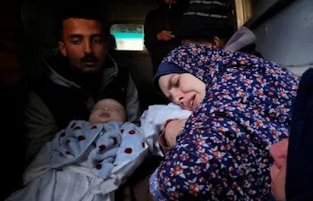 Rania Abu Anza palestine twin baby killed