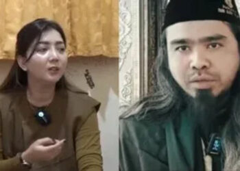 YouTuber Pratiwi Noviyanthi (kiri), Tersangka penista Agama, Samsudin. FOTO/Kolase. Ⓒ Hak cipta foto di atas dikembalikan sesungguhnya kepada pemilik foto