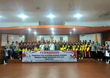 Paskibraka Aceh Jaya Siap Kibarkan Bendera Merah Putih di HUT Kemerdekaan ke-79