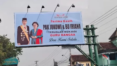 Ramai Baliho Jokowi Bertuliskan 'Guru Bangsa', Netizen Singgung Literasi: Bacaannya aje Komik