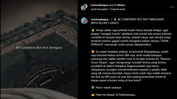 Unggahan Terakhir Marissa Haque di Instagram Dibanjiri Ucapan Doa