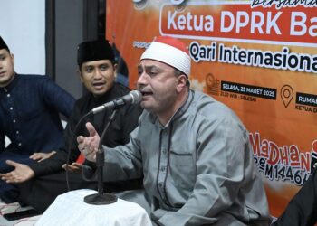 Ketua Dewan Perwakilan Rakyat Kota (DPRK) Banda Aceh, Irwansyah menggelar haflah Al-Qur’an yang berlangsung di Rumah Dinas Ketua DPRK, kawasan Neusu Jaya, Kecamatan Baiturrahman, Selasa malam, (25/03/2025). FOTO/Net. Ⓒ Hak cipta foto di atas dikembalikan sesungguhnya kepada pemilik foto