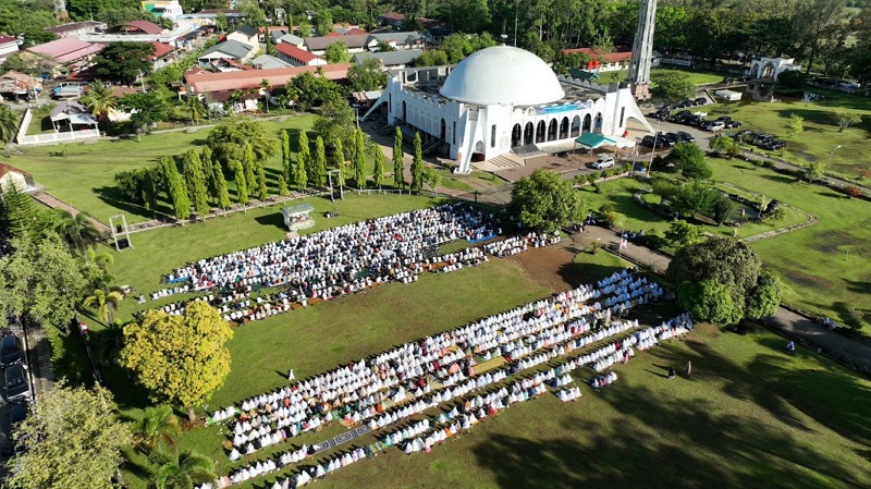 Pemerintah Kabupaten Aceh Besar akan menggelar Shalat Idul Fitri 1 Syawal 1446 H yang dipusatkan di lingkungan Masjid Agung Al-Munawwarah, Kota Jantho. FOTO/Dok. Humas Pemkab Aceh Besar. Ⓒ Hak cipta foto di atas dikembalikan sesungguhnya kepada pemilik foto