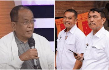 Mantan Sekretaris Kementerian BUMN Muhammad Said Didu menyindir pernyataan Ketua Dewan Ekonomi Nasional (DEN) Luhut Binsar Pandjaitan soal usulan pemakzulan Gibran Rakabuming Raka dari posisi Wakil Presiden RI. FOTO/Kolase. Ⓒ Hak cipta foto di atas dikembalikan sesungguhnya kepada pemilik foto