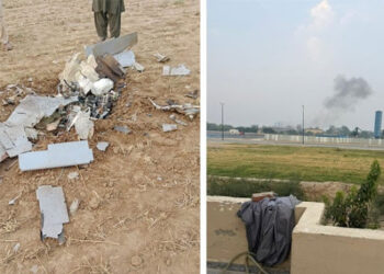 Pakistan mengeklaim berhasil menjatuhkasn 12 drone tempur India buatan perusahaan Israel di teritori udara negara tersebut pada Kamis (8/5/2025) waktu setempat. FOTO/Kolase. Ⓒ Hak cipta foto di atas dikembalikan sesungguhnya kepada pemilik foto