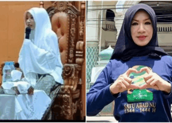 Transgender Shuniyya Ruhama memberikan ceramah keagamaan mendadak viral dan menimbulkan polemik di media sosial. Diketahui Shuniyya Ruhama ini adalah alumni Universitas Gadjah Mada (UGM) Yogyakarta, jurusan Ilmu Sosial dan Politik.FOTO/Kolase. Ⓒ Hak cipta foto di atas dikembalikan sesungguhnya kepada pemilik foto