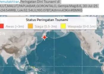 Sulut-Gorontalo Potensi Tsunami! BMKG Keluarkan Peringatan Dini usai Gempa Rusia M8,6