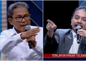 Pakar telematika dan penuding ijazah Jokowi palsu, Roy Suryo menyerang penasehat ahli Kapolri Irjen Pol (Purn) Aryanto Sutadi dengan mengatakan bahwa Aryanto memiliki LHKPN bohong dan gagal menjalani tes menjadi anggota KPK. FOTO/Kolase. Ⓒ Hak cipta foto di atas dikembalikan sesungguhnya kepada pemilik foto