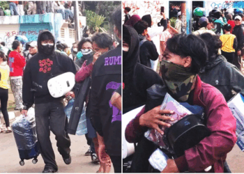 Massa sudah tidak lagi mendemo markas Brimob di Kwitang, Jakarta Pusat, massa mulai membakar gedung dan menjarah barang-barang di dalamnya. FOTO/Kolase. Ⓒ Hak cipta foto di atas dikembalikan sesungguhnya kepada pemilik foto