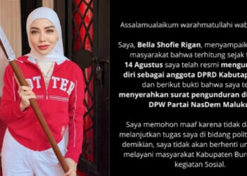 Anggota DPR Bella Shofie Mengundurkan Diri Hari Ini dan Minta Maaf Setelah Didemo Massa