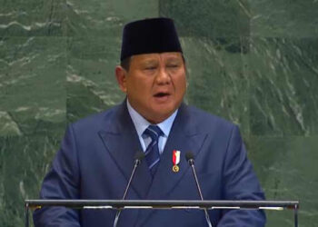 Presiden RI ke-8, Prabowo Subianto saat berpidato di Sidang Umum Perserikatan Bangsa-Bangsa. FOTO/Net. Ⓒ Hak cipta foto di atas dikembalikan sesungguhnya kepada pemilik foto