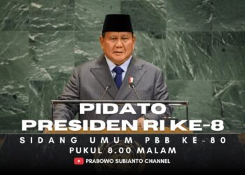 Pidato Presiden RI, Prabowo Subianto ke-8 di Sidang Umum PBB ke-80. FOTO/Youtube. Ⓒ Hak cipta foto di atas dikembalikan sesungguhnya kepada pemilik foto