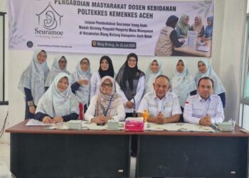 Kegiatan pengabdian kepada masyarakat yang diselenggarakan oleh dosen Poltekkes Kemenkes Aceh melalui pelatihan kader kesehatan. FOTO/Dok. Poltekkes Kemenkes Aceh. Ⓒ Hak cipta foto di atas dikembalikan sesungguhnya kepada pemilik foto