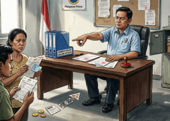Ilustrasi Pegawai Kontrak (Presiden Prabowo Subianto) usir Rakyat yang kasih dia gaji. FOTO/AI for HAI. Ⓒ Hak cipta foto di atas dikembalikan sesungguhnya kepada pemilik foto