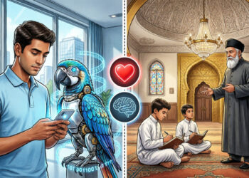 Ilustrasi Ustadz AI Bukan Rujukan Agama- Mengapa Fatwa Tetap Menjadi Otoritas Ulama. FOTO/AI for HAI. Ⓒ Hak cipta foto di atas dikembalikan sesungguhnya kepada pemilik foto
