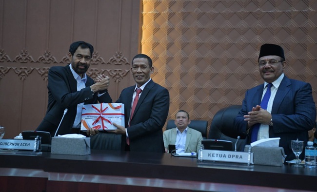 Gubernur Aceh Sampaikan Raqan Pertanggungjawaban Pelaksanaan APBA 2025 ke DPRA