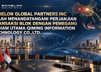 Echelon Global Partners Inc telah menandatangani perjanjian transaksi blok dengan pemegang saham utama Qiming Information Technology Co.,Ltd.