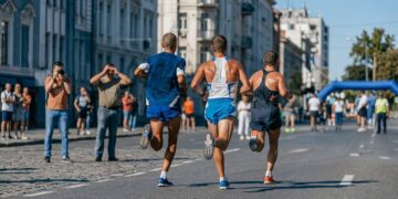 Ilustrasi Demam Lari dan Marathon. FOTO/AI for HAI.